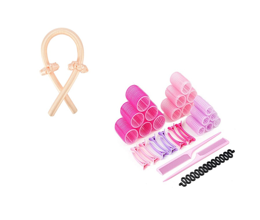 Portable heatless curling iron