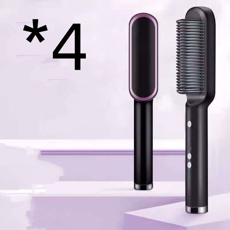 Nueva plancha de pelo 2 en 1: peine caliente, rizador de doble propósito, cepillo eléctrico para el pelo.