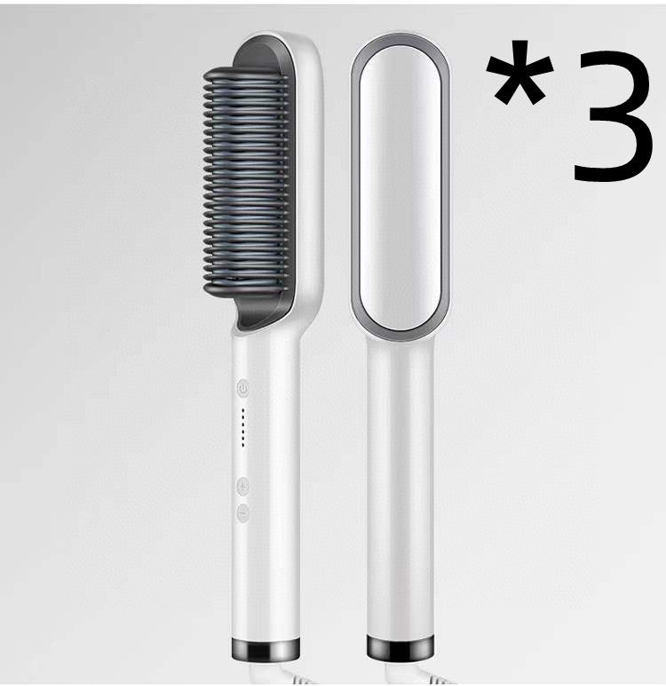Nueva plancha de pelo 2 en 1: peine caliente, rizador de doble propósito, cepillo eléctrico para el pelo.