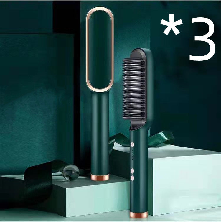 Nueva plancha de pelo 2 en 1: peine caliente, rizador de doble propósito, cepillo eléctrico para el pelo.