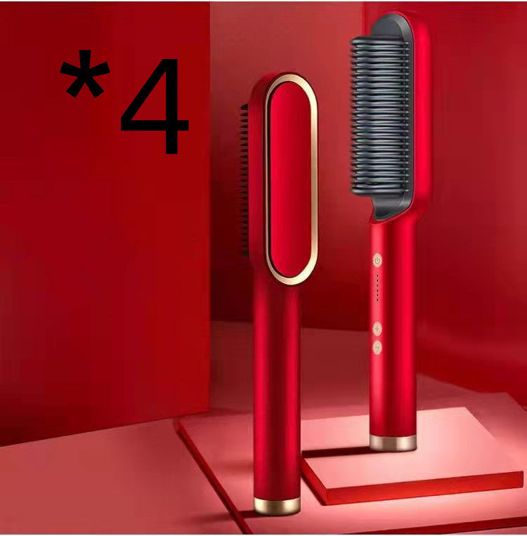 Nueva plancha de pelo 2 en 1: peine caliente, rizador de doble propósito, cepillo eléctrico para el pelo.