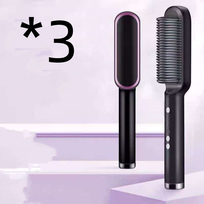 Nueva plancha de pelo 2 en 1: peine caliente, rizador de doble propósito, cepillo eléctrico para el pelo.