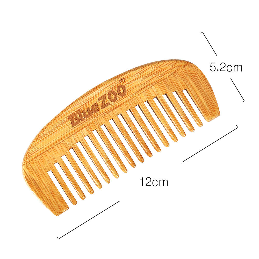 Peine de peluquería de madera de bambú: portátil y antiestático