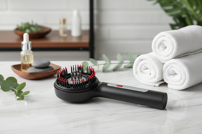 ScalpFlow™ by Serehana - Appareil de soin capillaire 3-en-1 avec diffusion d’huile et lumière bien-être