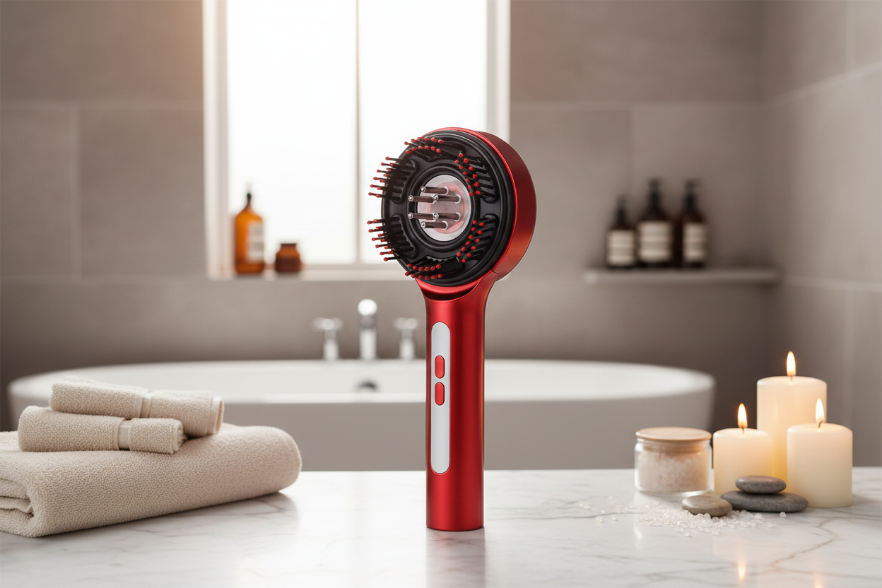 ScalpFlow™ by Serehana - Appareil de soin capillaire 3-en-1 avec diffusion d’huile et lumière bien-être